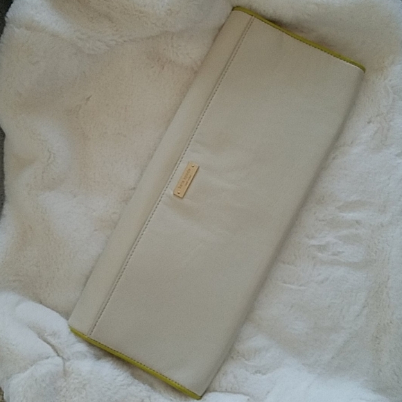 VINTAGE KATE SPADE BRYNDIS DRAGONFLY WHITE CLUTCH PURSE COLLECTORS - Picture 3 of 15